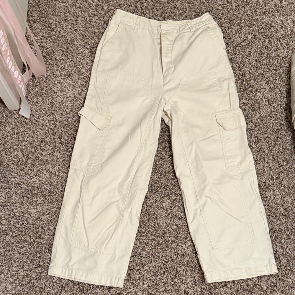 Universal Thread Women's Cream Wide Leg Jeans